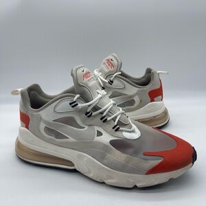 Nike Air Max 270 React AO4971-200 Men's Size 13 Running Shoes Beige Sneakers